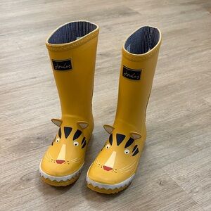 💛 Joules kids Yellow Tiger Rain Boots